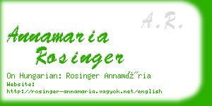 annamaria rosinger business card